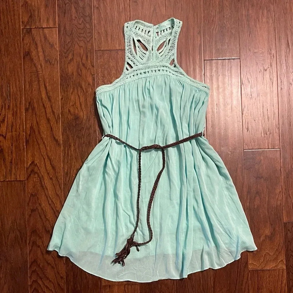 Filly Flair Crochet Flowy Lined Dress - Picture 1 of 10